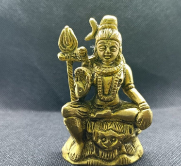 Super Fine Quality Pure Brass Shiv Idol Statue, Goddess Shankar Idol Hindu Statue, God of prosperity