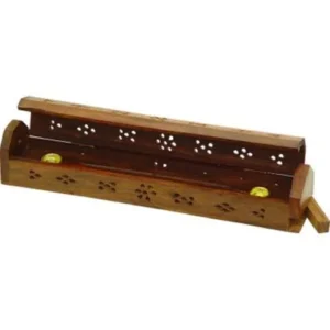 Wooden Incense Burner & Storage Box Large Fretwork