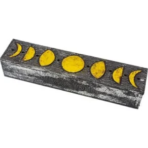Wooden Incense Burner & Storage Box Large Moon Phases